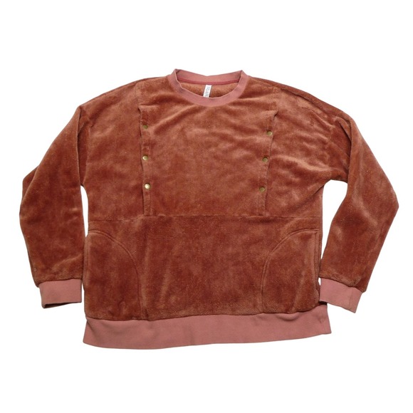 Latched Mama Tops - Latched‎ Mama Sweatshirt Womens Extra Large Pink Fleece Nursing Breastfeeding
